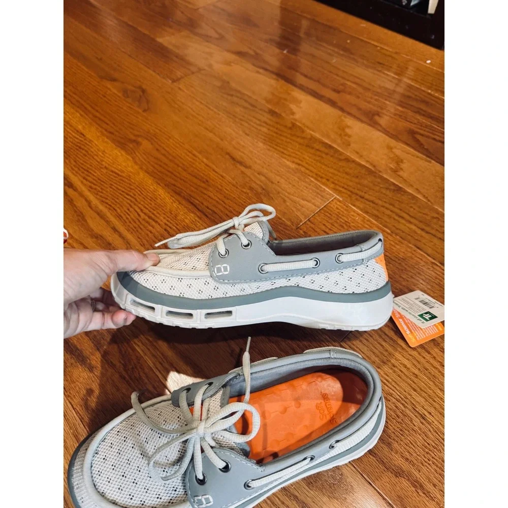 SoftScience Fin 2.0 Boat Shoes Mens 8 Womens 10 Light Gray Mesh Water Shoes